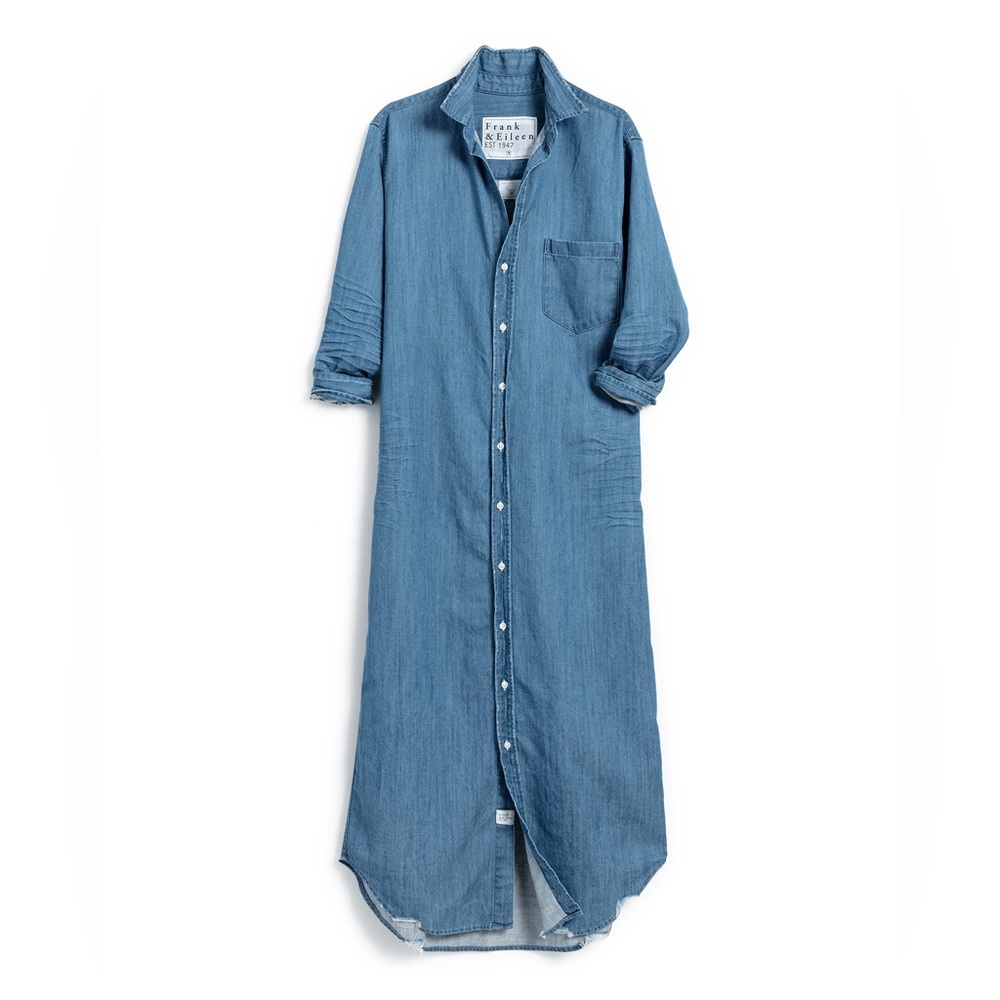 Frank & Eileen Blue Denim Maxi Shirt Dress - Picture 4 of 15